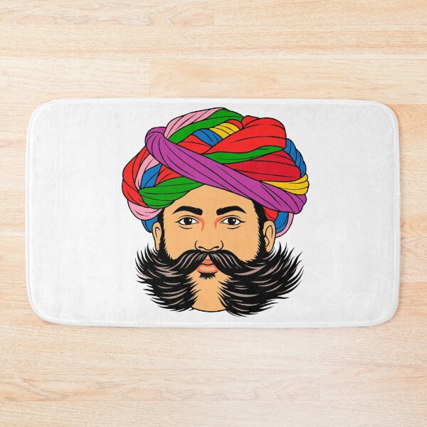 Item preview, Royal Rajasthani Man with Colorful Turban designed and sold by Krincydigitalart.