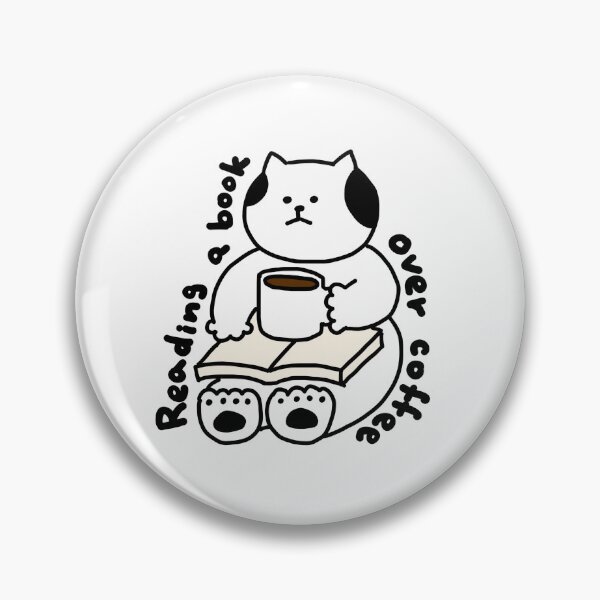 Item preview, a Cat reading a book with coffee designed and sold by superbaechoo.
