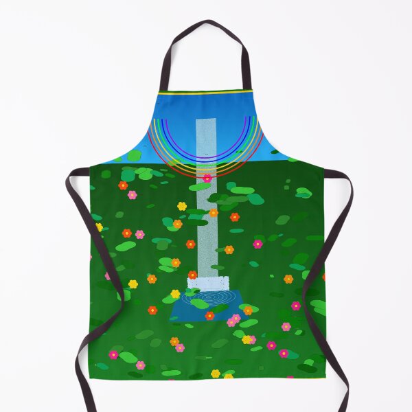 Item preview, African Tropical Waterfall Jungle Rainbow Paradise Art designed and sold by AfricanArtHub.
