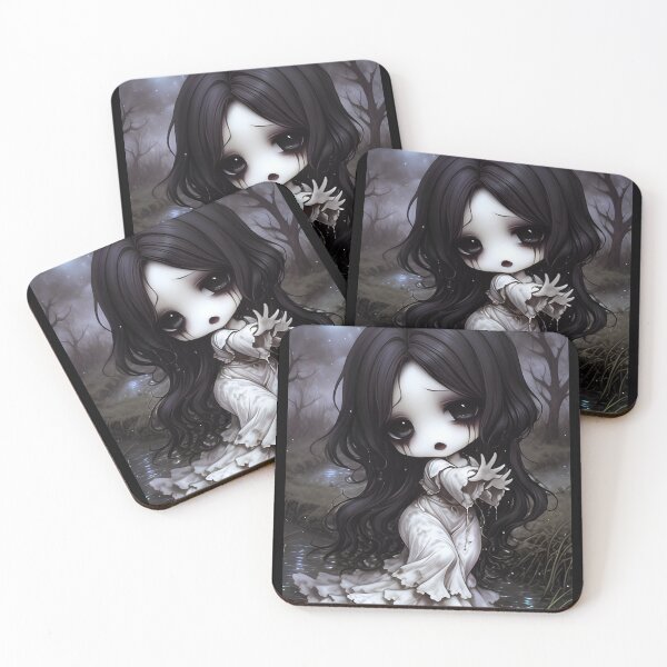 Item preview, La Llorona Ghost Story Art | Weeping Woman Folklore Illustration | Latin American Urban Legend Horror Design designed and sold by InkAndGloom.