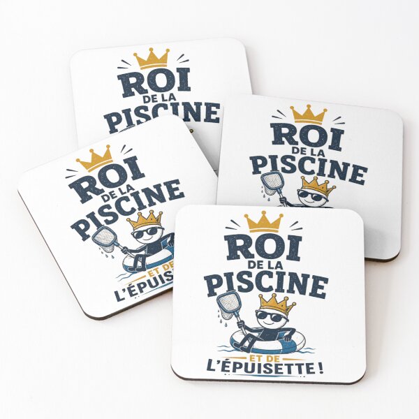 Aperçu de l'œuvre Roi de la Piscine et de l'Épuisette - Humour Piscine créée et vendue par Zopadesign.