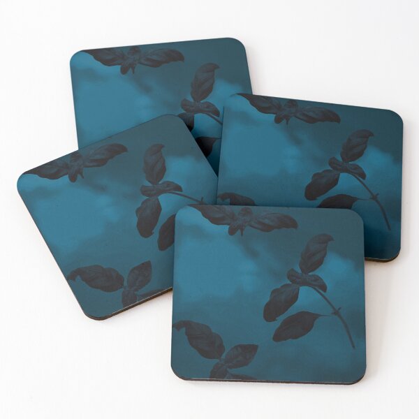 Item preview, Midnight Botanicals - Moody Deep Teal Leaf Art designed and sold by Divichan.