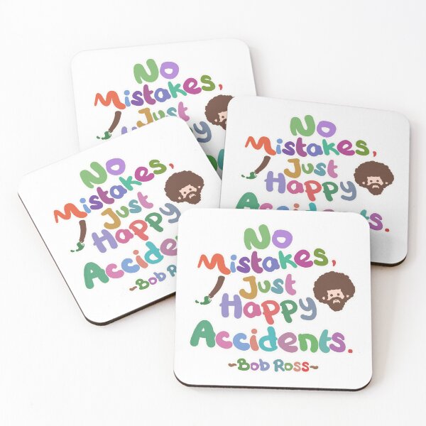 Item preview, Bob Ross Quotes No Mistake Just Happy Accident (Colorful Version) designed and sold by Khotekmei.