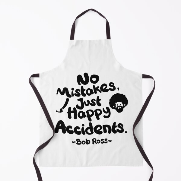 Item preview, Bob Ross Quotes No Mistake Just Happy Accident (Black White Version) designed and sold by Khotekmei.