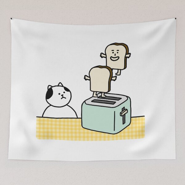 Item preview, a Cat looking at bread guys designed and sold by superbaechoo.