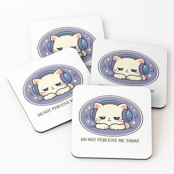 Item preview, Do Not Perceive Me Today Cat T-Shirt | Cozy Introvert Aesthetic Tee designed and sold by CozyNekoClub.