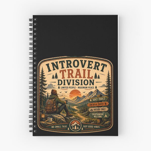 Item preview, Introvert Trail Division – Retro Hiking Introvert Nature Design designed and sold by MotylekAnia.