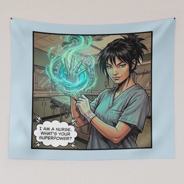 Item preview, Magical Nurse Superhero Comic Art designed and sold by rygenr8.