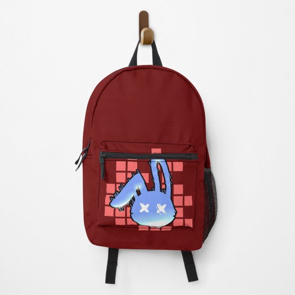 Item preview, Rabbit Glitch Pixel Neon Blue Red Face X Dead Eyes Vaporwave Aesthetic designed and sold by AstronautMerch.
