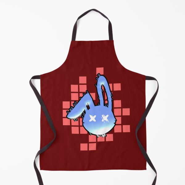 Item preview, Rabbit Glitch Pixel Neon Blue Red Face X Dead Eyes Vaporwave Aesthetic designed and sold by AstronautMerch.
