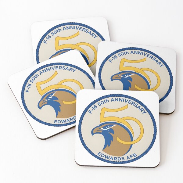 Item preview, F-16 Fighting Falcon 50th Anniversary Edwards AFB Commemorative Patch designed and sold by CharlieDesings.