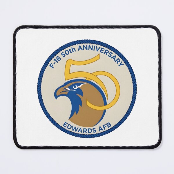 Item preview, F-16 Fighting Falcon 50th Anniversary Edwards AFB Commemorative Patch designed and sold by CharlieDesings.