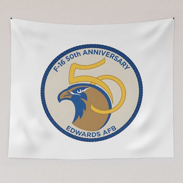 Item preview, F-16 Fighting Falcon 50th Anniversary Edwards AFB Commemorative Patch designed and sold by CharlieDesings.