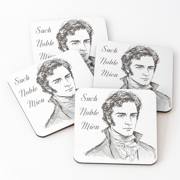 Item preview, Such Noble Mien – Dark Academia Mr Darcy Pride and Prejudice Sketch Art designed and sold by FIREDesignsPOD.
