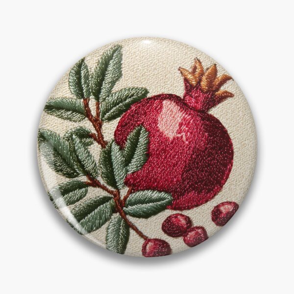 Item preview, Embroidered Pomegranate Patch Art designed and sold by MegaNovaArt.