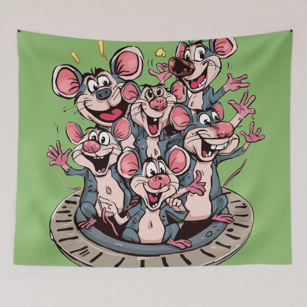Item preview, Rats emerging from the sewers designed and sold by Art70shop.