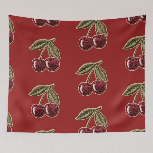 Item preview, Embroidered Cherry Patch Art designed and sold by MegaNovaArt.