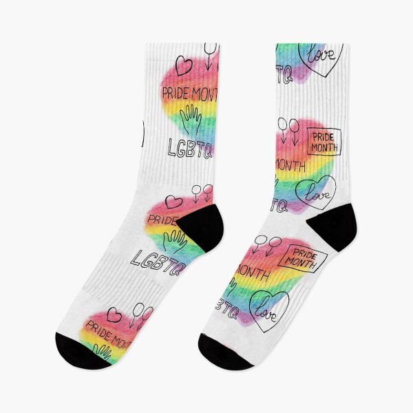 Item preview, Hand Drawn Rainbow Heart LGBTQ Pride Month Design designed and sold by missbobbit.