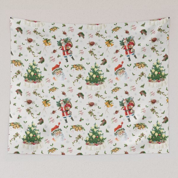 Item preview, Vintage Happy Xmas Santa Pattern designed and sold by LuciaS.