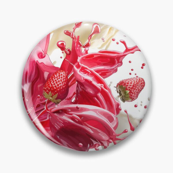 Item preview, Strawberry Milkshake Splash Yogurt Swirl Fruit Art designed and sold by Rhodes Shop.