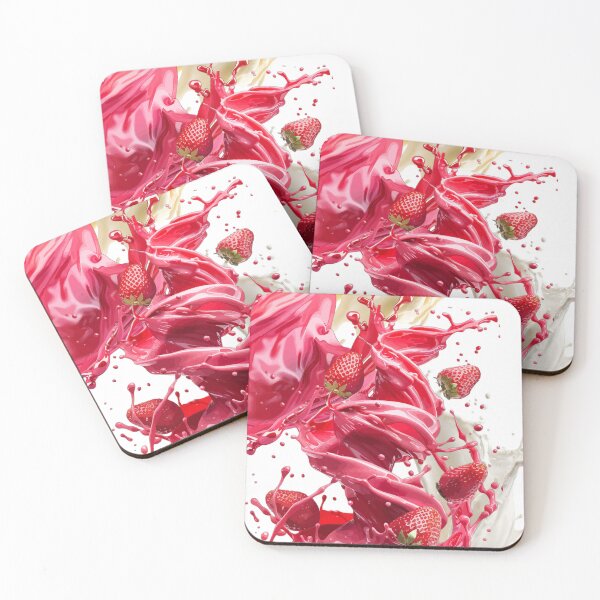 Item preview, Strawberry Milkshake Splash Yogurt Swirl Fruit Art designed and sold by Rhodes Shop.