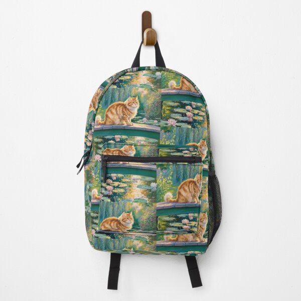 Item preview, Claude Monet Style Impressionist Orange Tabby Cat Oil Painting designed and sold by Tamas Das.