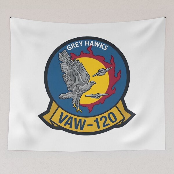 Item preview, US Navy Airborne Command & Control Squadron 120 (VAW-120) Grey Hawks Patch designed and sold by CharlieDesings.