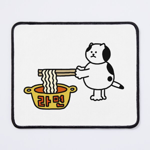 Item preview, a Cat with ramyeon designed and sold by superbaechoo.