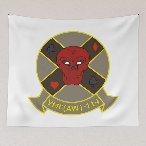 Item preview, Marine All Weather Fighter Squadron 114 (VMF(AW)-114) Deathdealers Patch designed and sold by CharlieDesings.