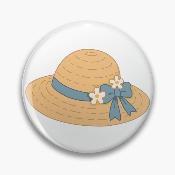 Item preview, Cute Summer Straw Hat with Blue Ribbon designed and sold by Anne97s.