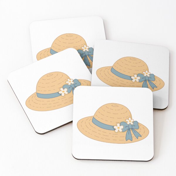 Item preview, Cute Summer Straw Hat with Blue Ribbon designed and sold by Anne97s.