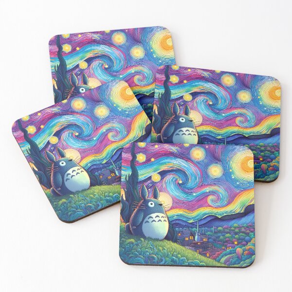 Item preview, Cute kawaii art starry [[tTOTORO]] night -%[ghiblis]%- flying aways  designed and sold by ITsdnelinn.