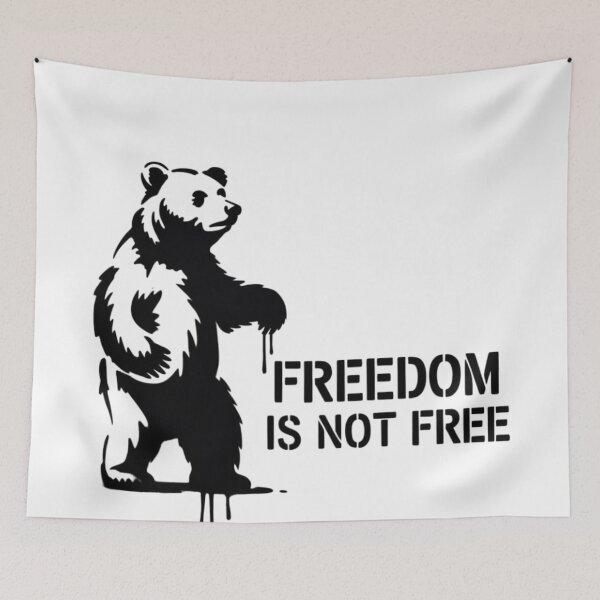 Item preview, BANKSY BEAR - FREEDOM ISN'T FREE designed and sold by 123ks.