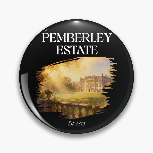 Item preview, Pemberley Estate Est 1813 – Vintage Jane Austen Pride and Prejudice Oil Painting designed and sold by FIREDesignsPOD.