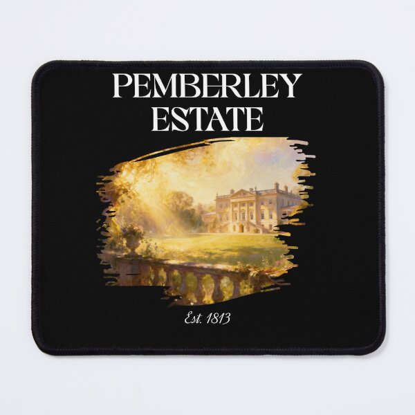 Item preview, Pemberley Estate Est 1813 – Vintage Jane Austen Pride and Prejudice Oil Painting designed and sold by FIREDesignsPOD.