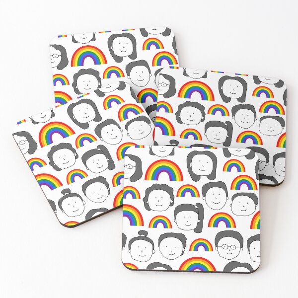 Item preview, LGBT Pride People Pattern  Hand Drawn Rainbow Diversity Seamless Design. Not AI designed and sold by missbobbit.