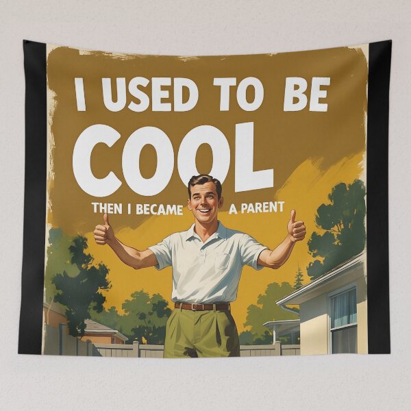 Item preview, Funny Dad Poster I Used To Be Cool Vintage Retro Parent designed and sold by Retro-Anime9.