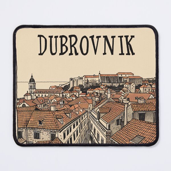 Item preview, Dubrovnik Croatia Vintage Travel Poster Old Town City Illustration designed and sold by NarjaShop.
