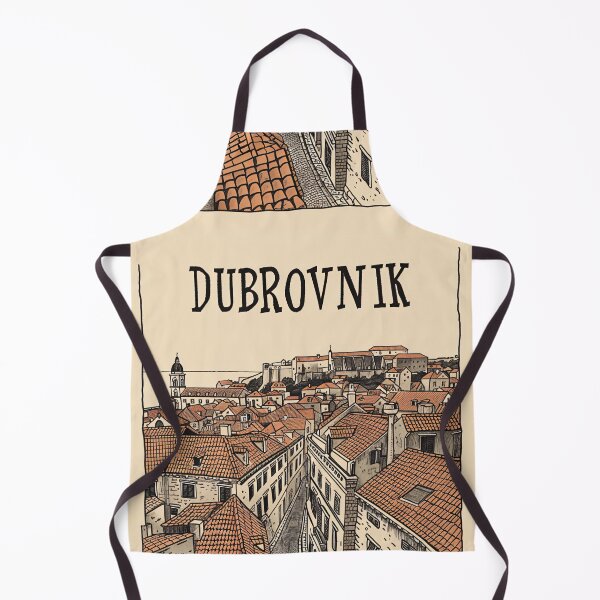 Item preview, Dubrovnik Croatia Vintage Travel Poster Old Town City Illustration designed and sold by NarjaShop.