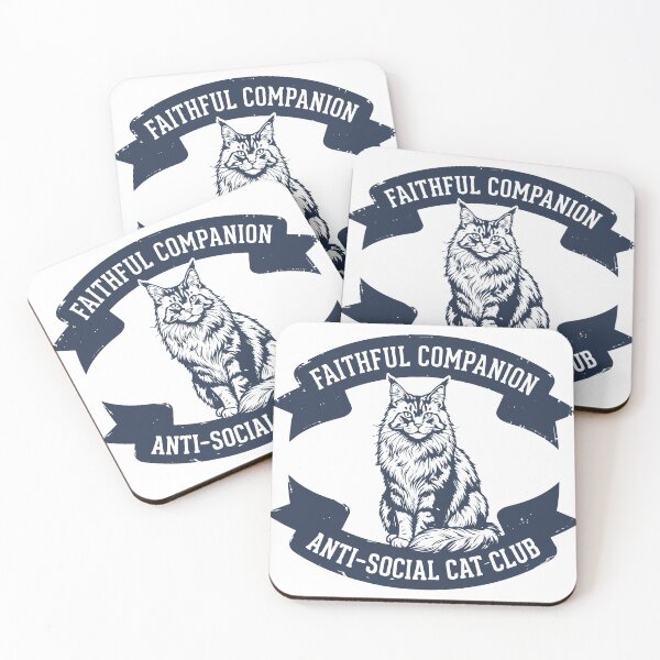 Item preview, Anti Social Cat Club Faithful Companion designed and sold by FlashCraft Design.