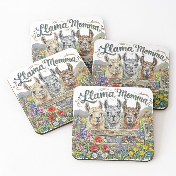 Item preview, Llama Momma T-Shirt, Sticker, Mug designed and sold by candiscamera.