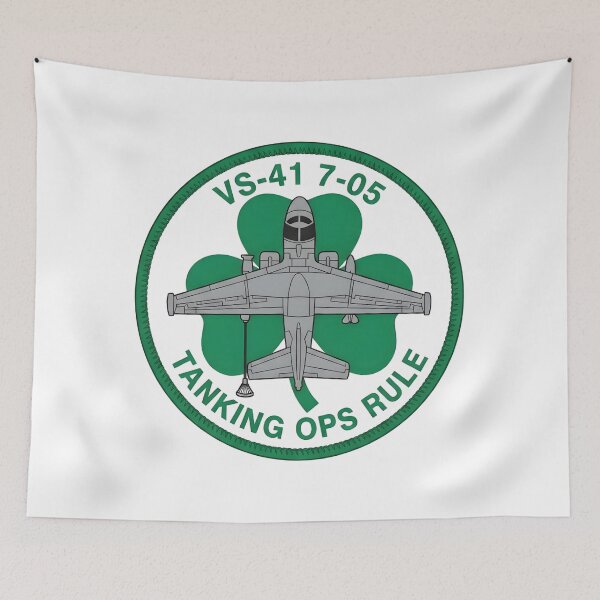 Item preview, US Navy Sea Control Squadron Forty-One (VS-41) Shamrocks Tanking Ops Patch designed and sold by CharlieDesings.