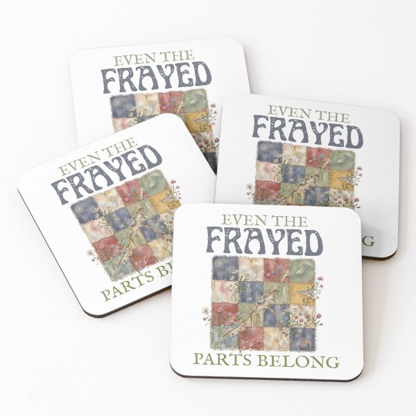 Item preview, Even the frayed parts belong - faux patchwork quilting self love designed and sold by LAJdesigns.