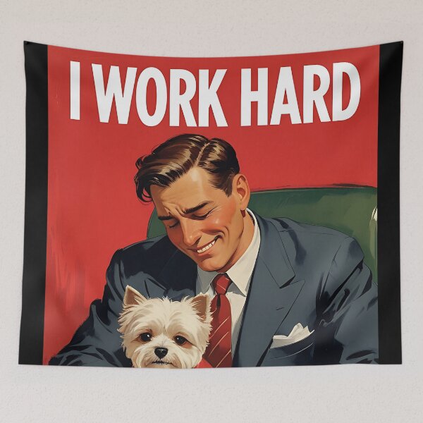 Item preview, I work hard so my dog can have a better life Funny Vintage Retro Dog Parent designed and sold by Retro-Anime9.