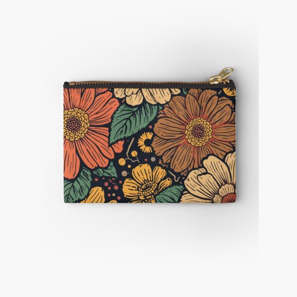 Artikelvorschau, Blumen in Retrofarben entworfen und verkauft von Art70shop.