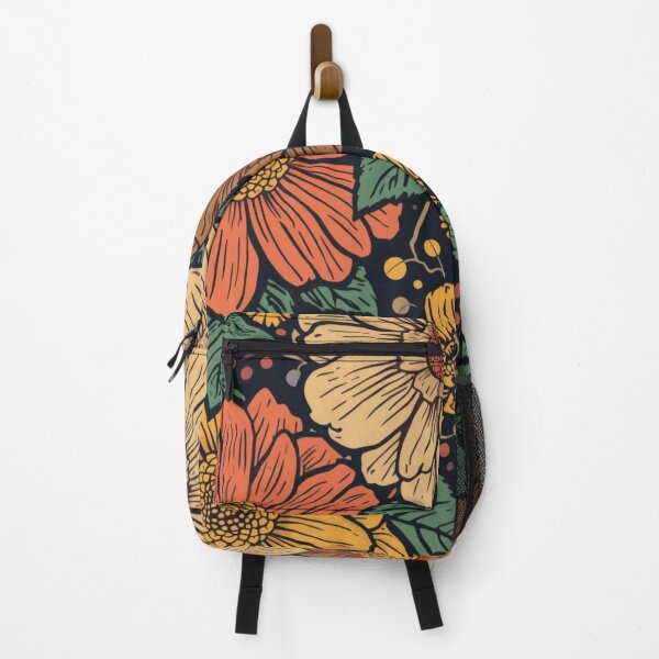 Item preview, Retro-colored flowers designed and sold by Art70shop.