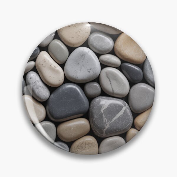 Item preview, Photorealistic Smooth Pebble Pattern | Neutral Grey Beige Stone Seamless Repeat designed and sold by Midnight Veil Designs.