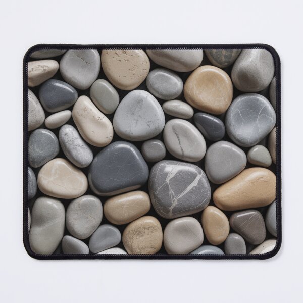 Item preview, Photorealistic Smooth Pebble Pattern | Neutral Grey Beige Stone Seamless Repeat designed and sold by Midnight Veil Designs.
