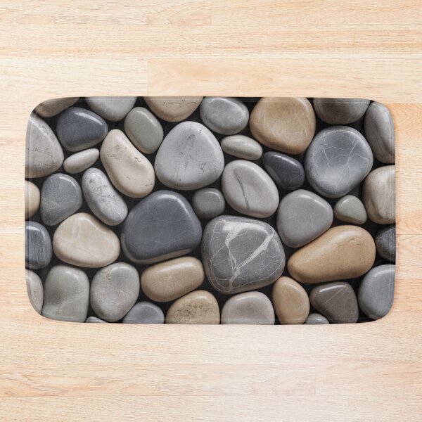 Item preview, Photorealistic Smooth Pebble Pattern | Neutral Grey Beige Stone Seamless Repeat designed and sold by Midnight Veil Designs.