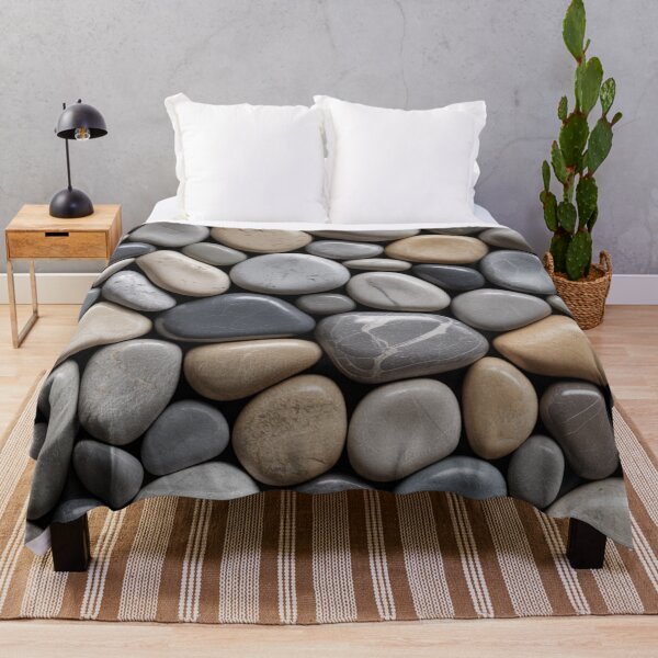 Item preview, Photorealistic Smooth Pebble Pattern | Neutral Grey Beige Stone Seamless Repeat designed and sold by Midnight Veil Designs.